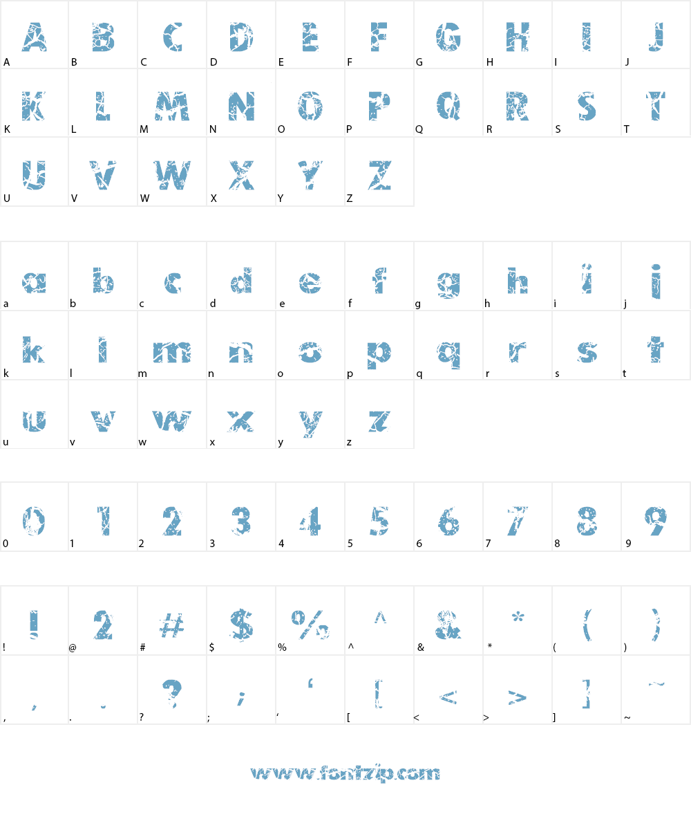 Earth Dry - LJ-Design Studios Font Character